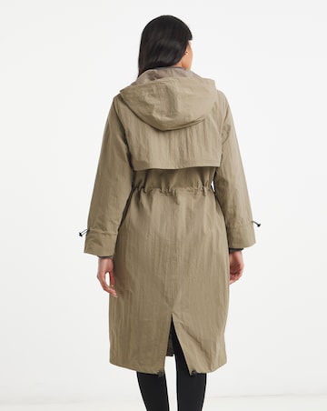 Greige Longline Tech Parka