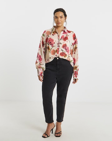 Joanna Hope Printed Crinkle Shirt
