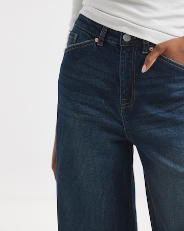 99 1 Indigo Comfort Stretch Slouchy Wide Leg Jeans