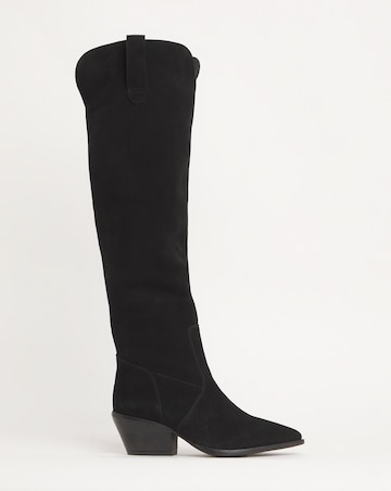 Kairo Suede Multi Wear Western Boots Extra Wide EEE Fit Super Curvy Calf