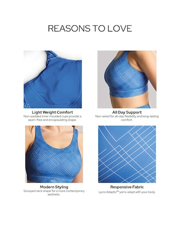 Panache Freedom Azure Non Wired Non Padded Sports Bra