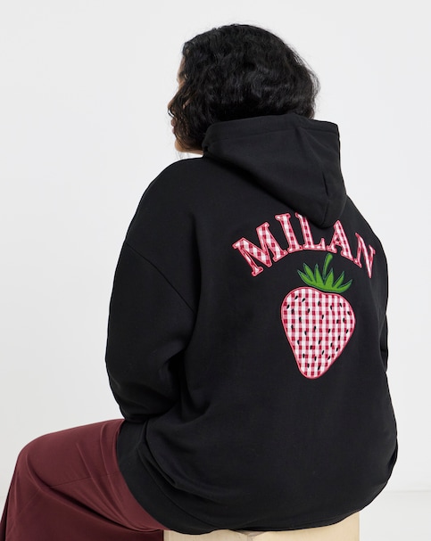 Simply Be Black Milan Graphic Hoodie