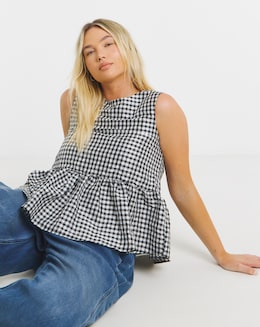 Simply Be Gingham Check Vest