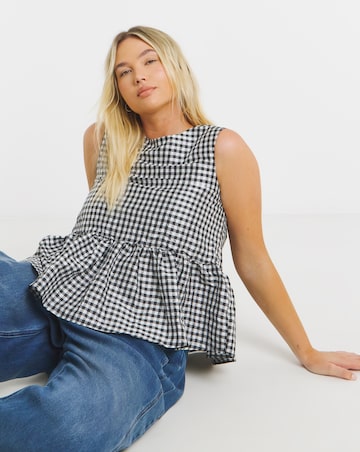 Simply Be Gingham Check Vest