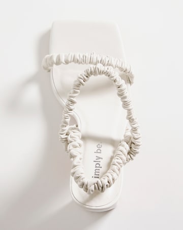 Diandra Ruched Strap High Heeled Sandals Wide Fit