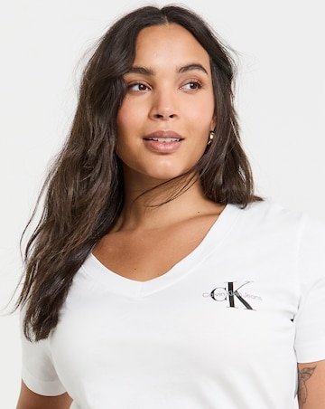 Calvin Klein Jeans Plus 2-pack Monologo V-neck Tee