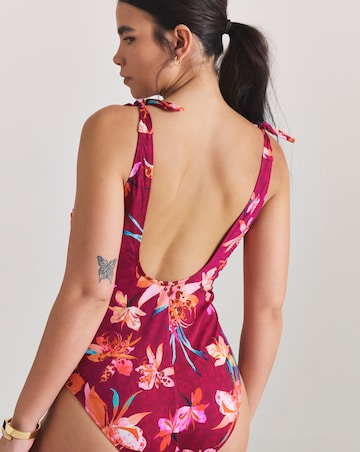 Magisculpt Adjustable Tie Strap V Detail Firm Control Swimsuit