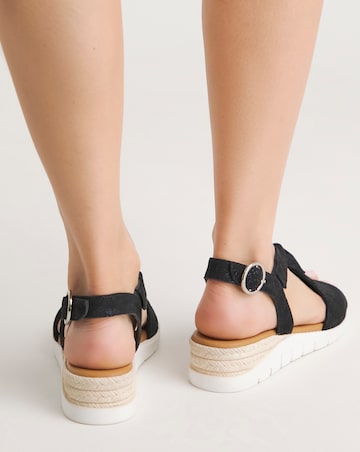 Beau Leather Crossover Sandal Extra Wide EEE Fit