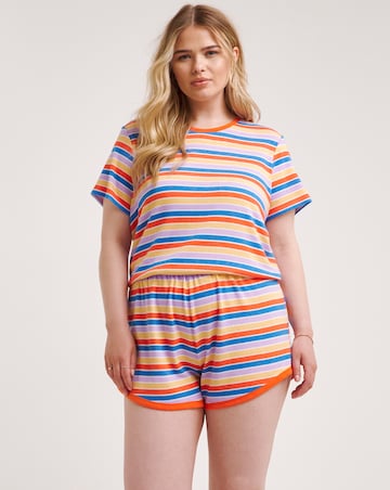 Striped Lounge Short Set