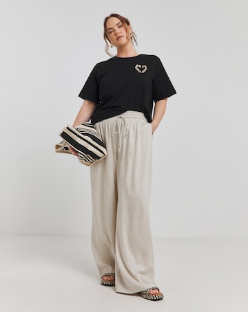 Black Shell Detail T-Shirt