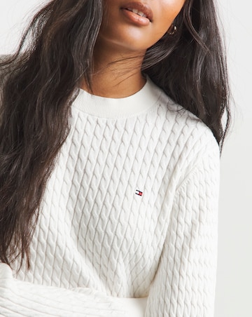 Tommy Hilfiger Cable Fine Knit Long Sleeve Sweater