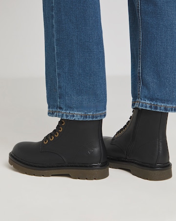 Heavenly Feet Justina Lace Up Chunky Boot Wide E Fit