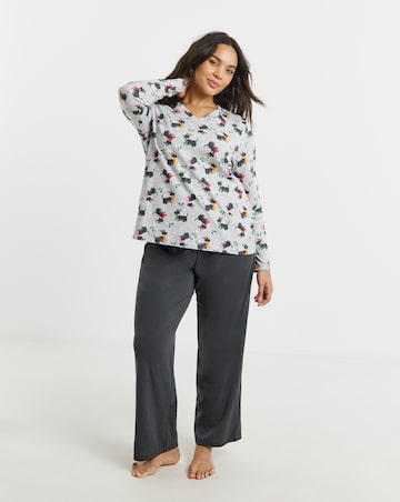 Pretty Secrets (2 Pack) Christmas Scotty Dog Value Pyjama Sets