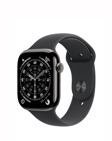 Apple Watch Series 11 GPS 46mm - Jet Black Aluminium/Black Sport Band - M/L