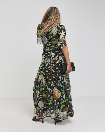 Hope & Ivy The Lizette Floral Wrap Maxi Dress
