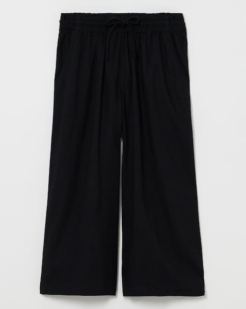Tie Waist Linen Culottes