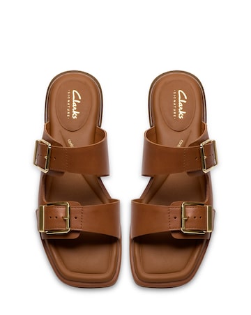 Clarks Tan Ariany Strap Leather Sandals - Standard Fit (D)