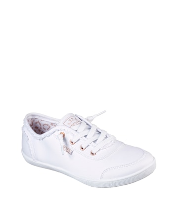 Skechers Bobs B Cute Canvas Lace Up Wide E Fit