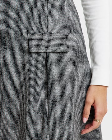 Simply Be Grey Check Print Jersey Jacquard Shift Dress