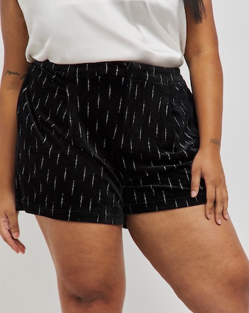 Velour Glitter Tailored Shorts