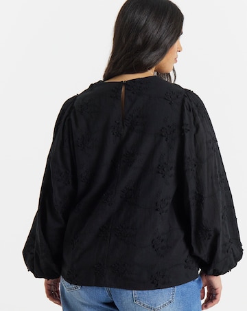 Simply Be Applique Exaggerated Sleeve Top