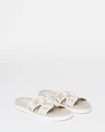 Tierra Embroidered Woven Sandals - Wide Fit (E)