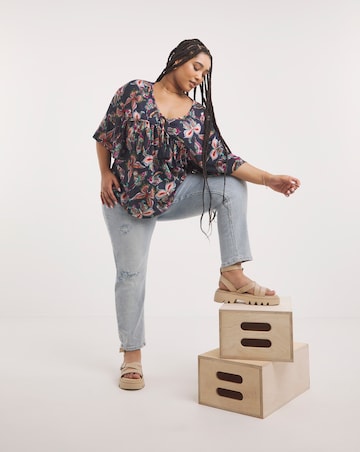 Joe Browns Navy Multi Beautiful Butterflies Top