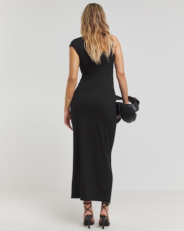 Black Premium Jersey Midaxi Stretch Dress | Simply Be