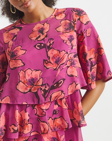 Joanna Hope Tiered Ruffle Blouse