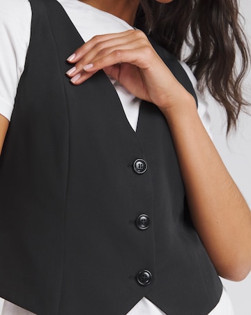 Black Tailored Waistcoat