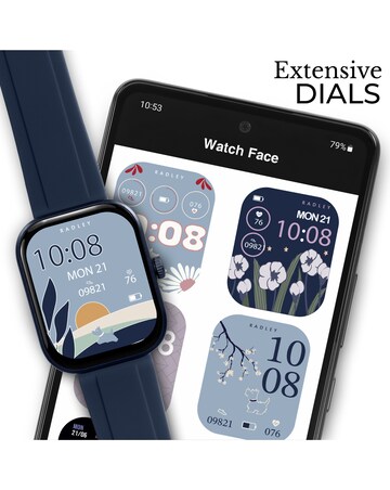 Radley Series 55 Silicone Strap Smart Watch - Naval Blue