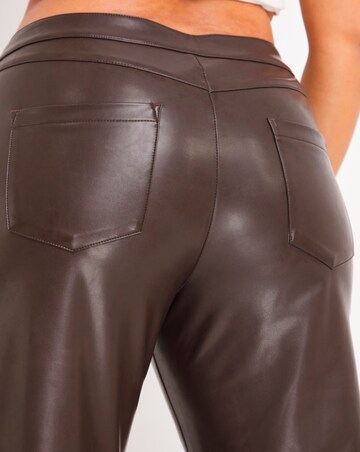 High Waisted Faux Leather PU Culotte