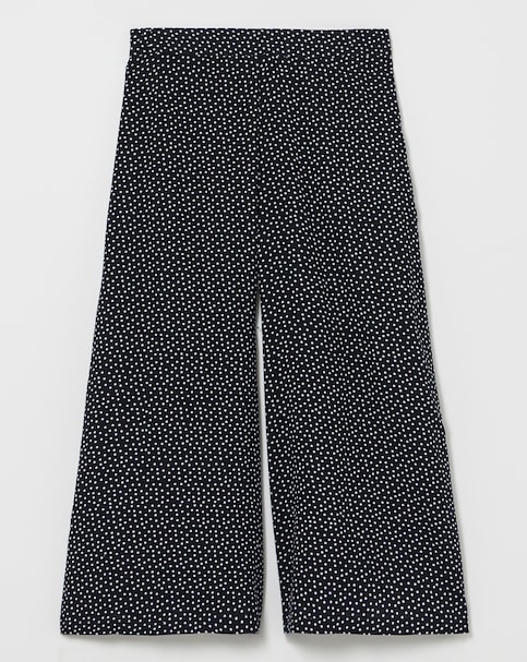 Simply Be Polka Dot Wide Leg Woven Culottes