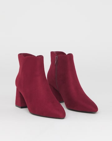 Salsa Pointed Block Heel Ankle Boots - Extra Wide Fit (EEE)