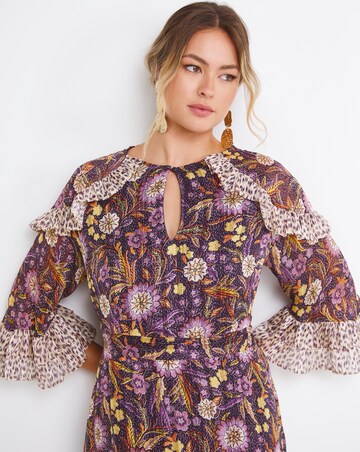 Jo by Joanna Hope Print Ruffle Dress