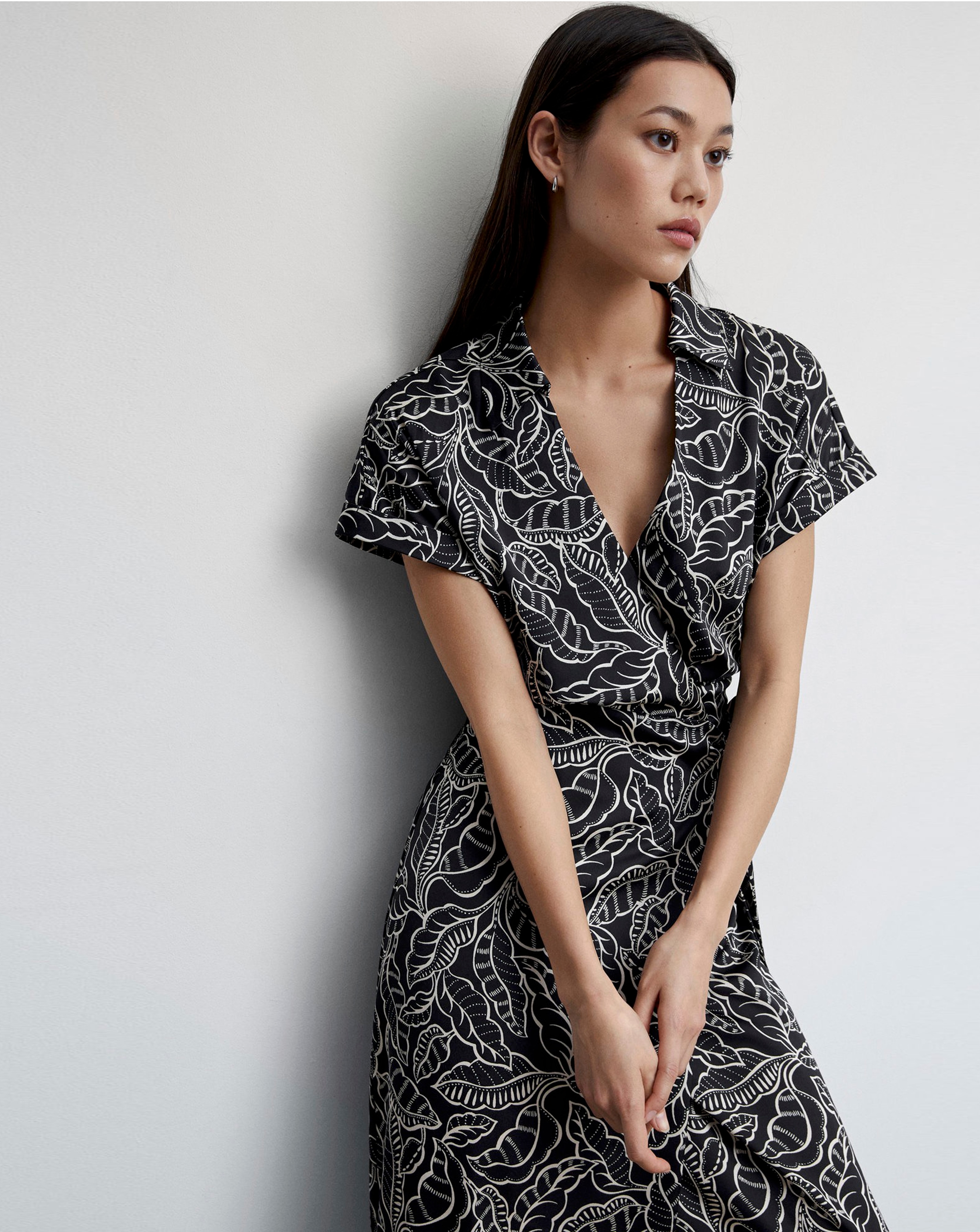Mango leopard wrap dress sales