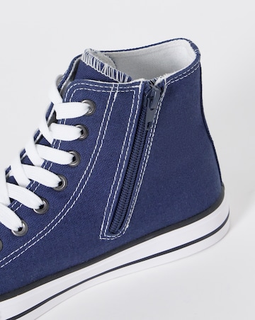 Nancy Hi Top Canvas Trainers - Extra Wide Fit (EEE)
