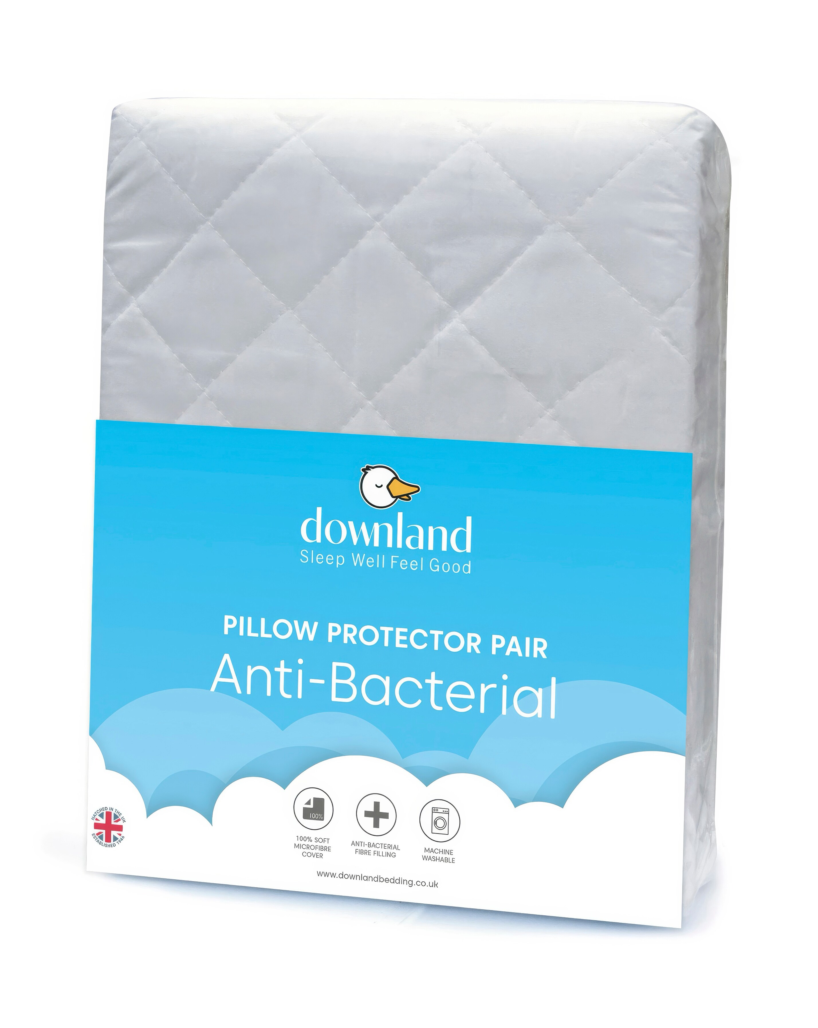 Anti-Bacterial Pack of 2 Pillow Protectors