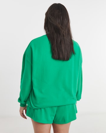 Washed Crew Neck Lounge Short Set