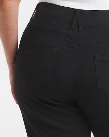 Black Stretch Wide Leg Pull On Jeggings