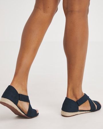 Sonya Soft Strap Espadrille Sandals Wide E Fit