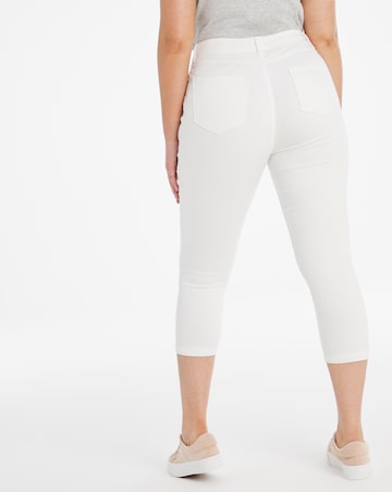 Amber White Pull On Crop Jeggings