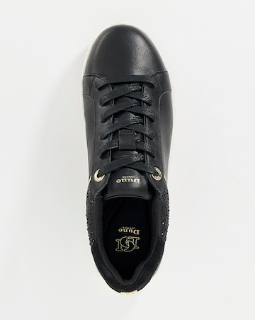 Dune Elli Black Platform Trainers Standard Fit