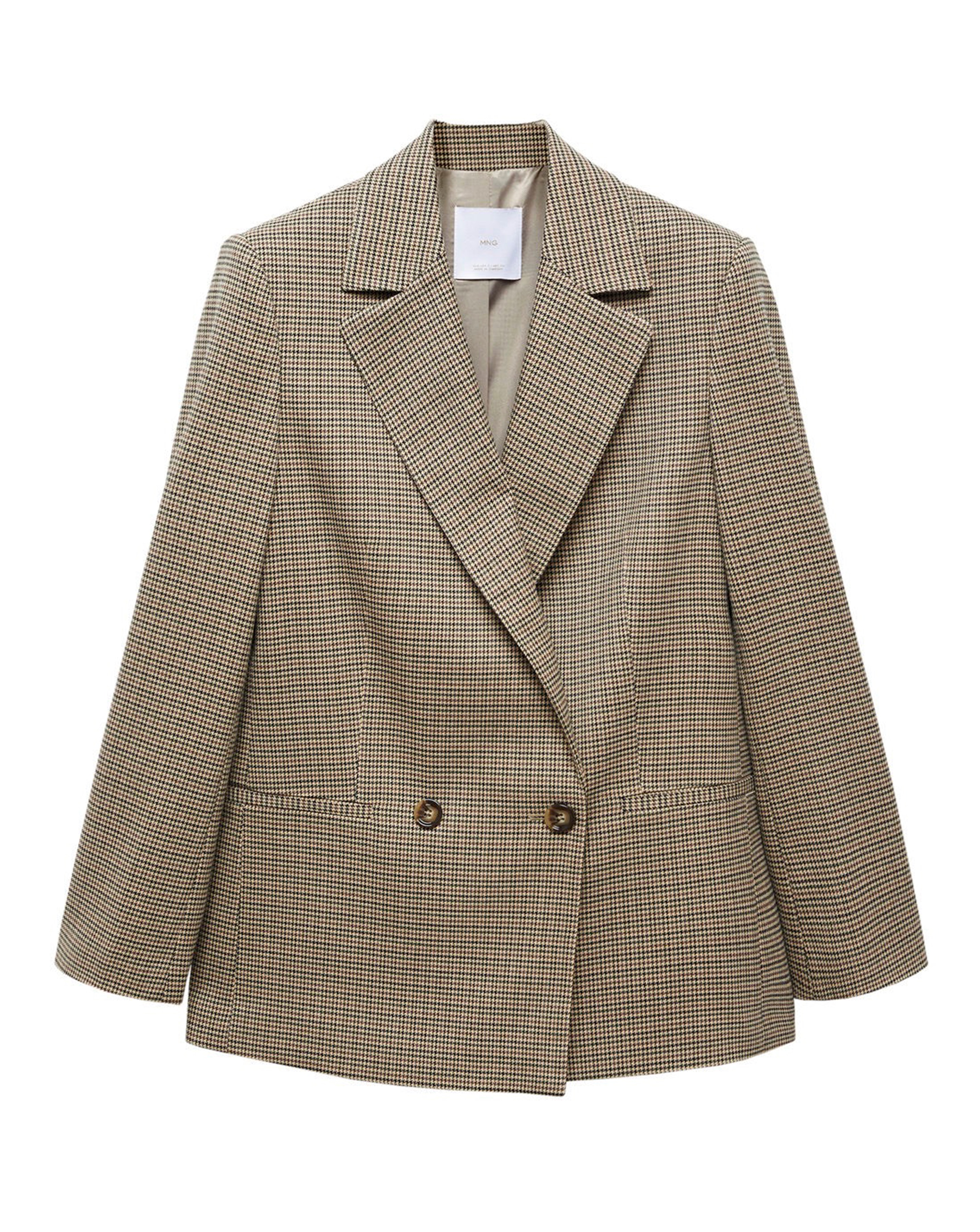Mango pink check clearance blazer