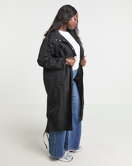 Black Utility Parachute Jacket