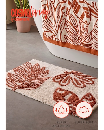 Cosmo Floral Cotton Bath Mat
