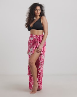 Figleaves Fiji Ruffle Maxi Beach Skirt