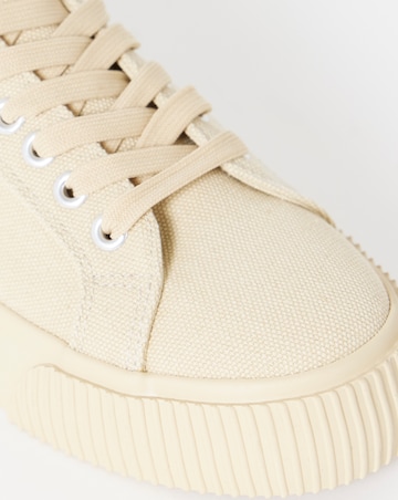 Sicilly Canvas Trainers Chunky Ribbed Sole - Extra Wide Fit (EEE)