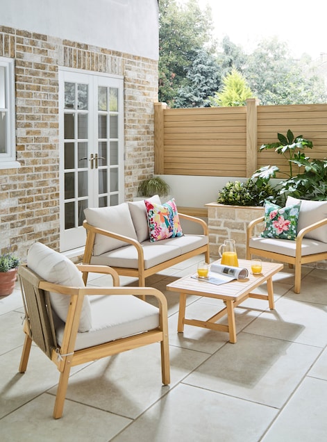 Luca Wooden Lounge Set