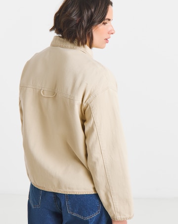Simply Be Neutral Stitch Detail utility Jacket